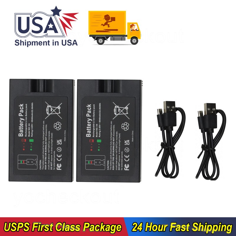 2 Pack Ring V4 Battery For Ring camera Doorbell Solar Floodligh 2/3/4/3+ plus