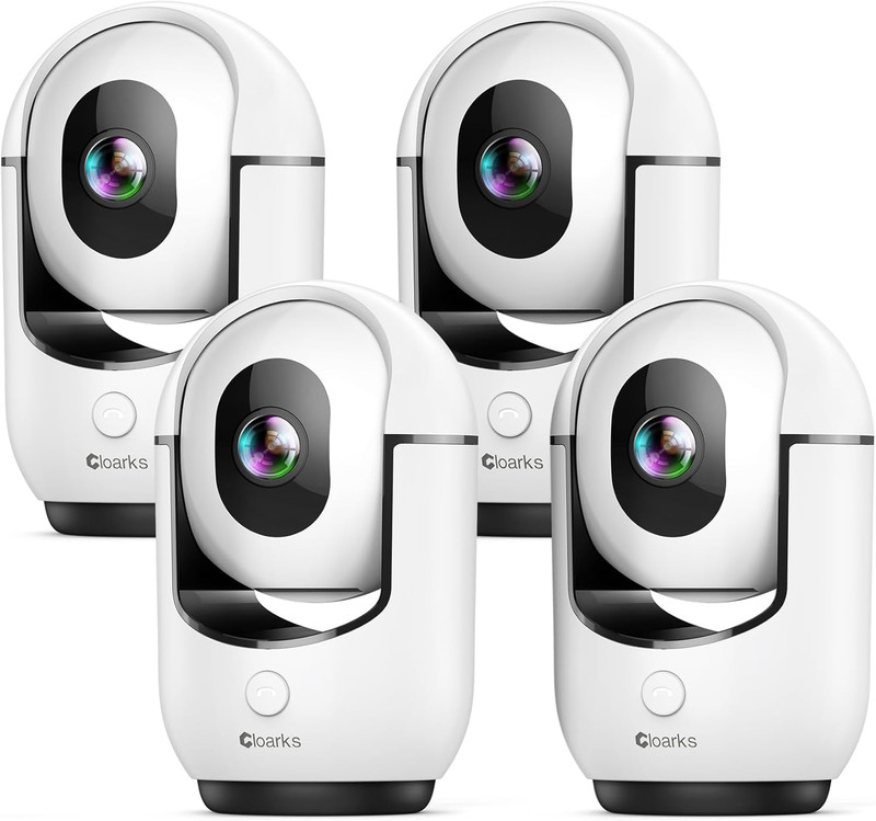 2K WiFi Pan/Tilt Security Camera 4-Pack with AI Detection & 2-Way Audio