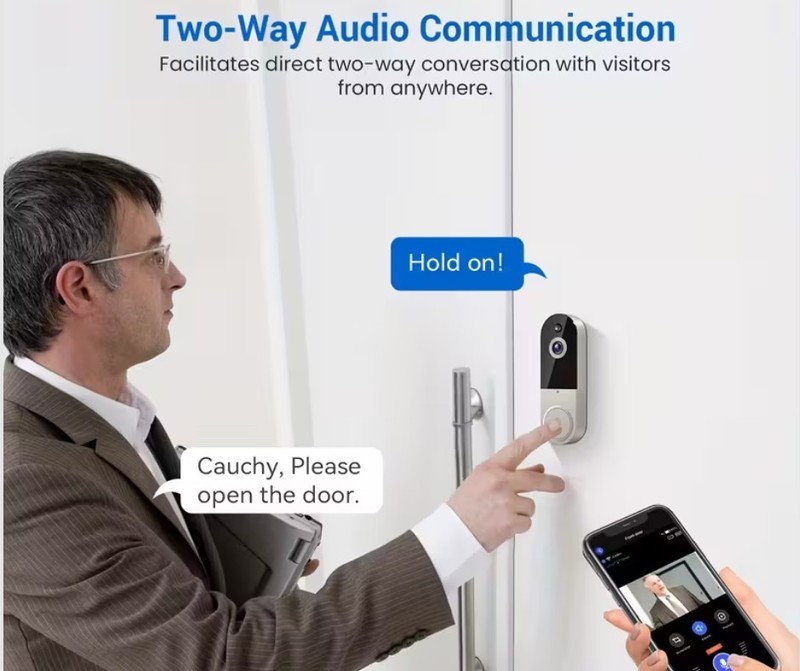 Smart Wireless Video Doorbell 1080p with Cloud Storage, Night Vision, Instant Al gallery