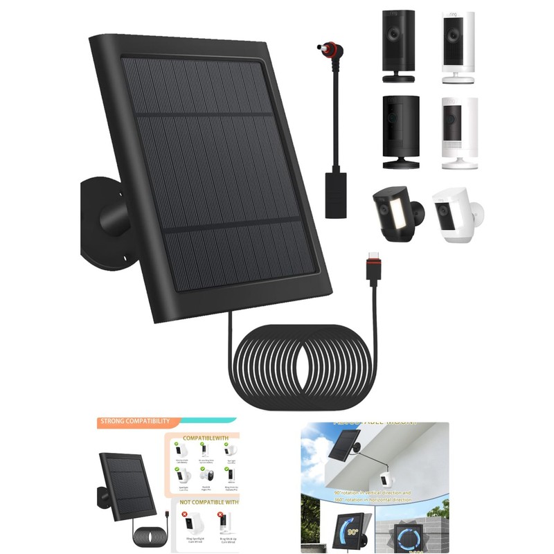 All-in-One Solar Panel for Ring Security Cameras – Quick Setup & Robust Design