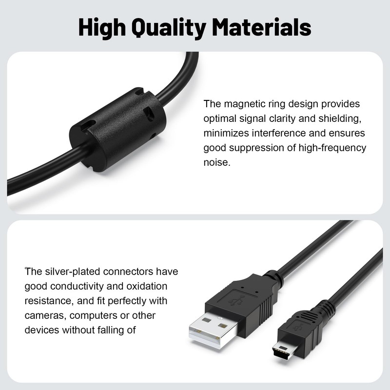 Replacement UC-E4 USB Cable Date Sync Photo Transfer Cord Compatible with Nik... gallery