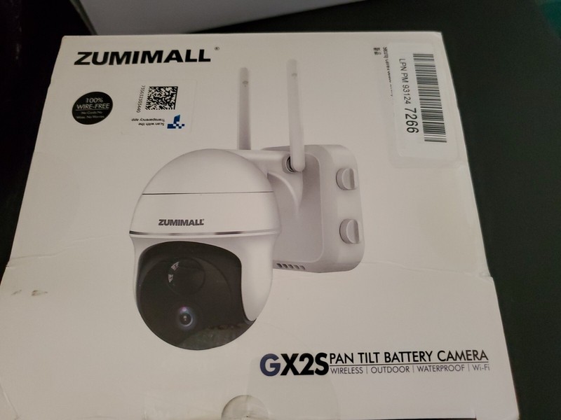 Zumimall ZS-GX2S Wireless Outdoor Security Camera WiFi Rechargeable pan tilt
