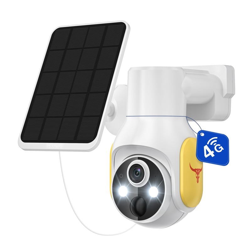 4G LTE Cellular Security Camera Wireless Outdoor, No Wi-Fi Solar Powered Came…