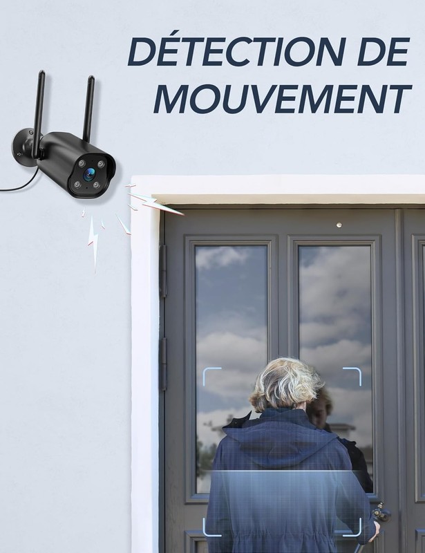 Waterproof 2K WiFi Camera with Motion Detection & Cloud Storage for Home Safety gallery