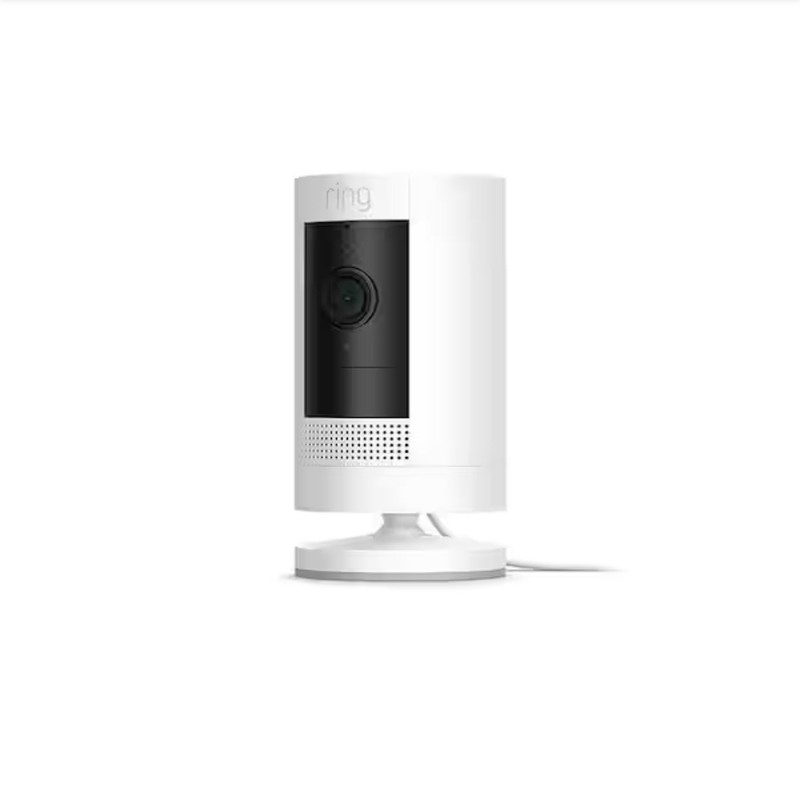 Ring Stick Up Cam Plug-In 1080p Wi-Fi Indoor/Outdoor White, Two-Way Audio gallery