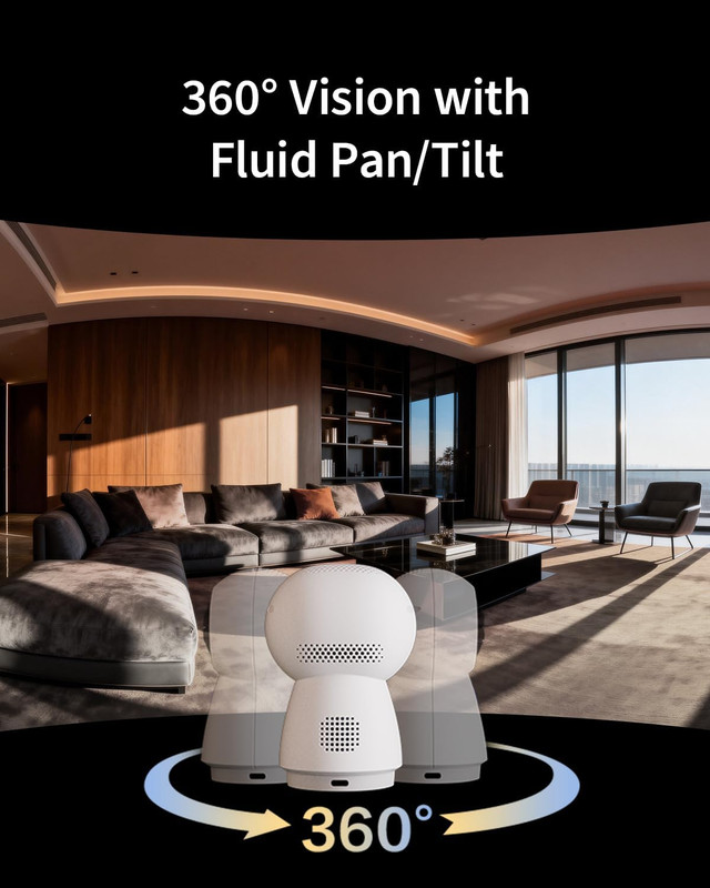 4K UHD Dual-Lens Matter Camera Hub G350, Indoor Security Camera 9X Zoom, 360° Pa gallery