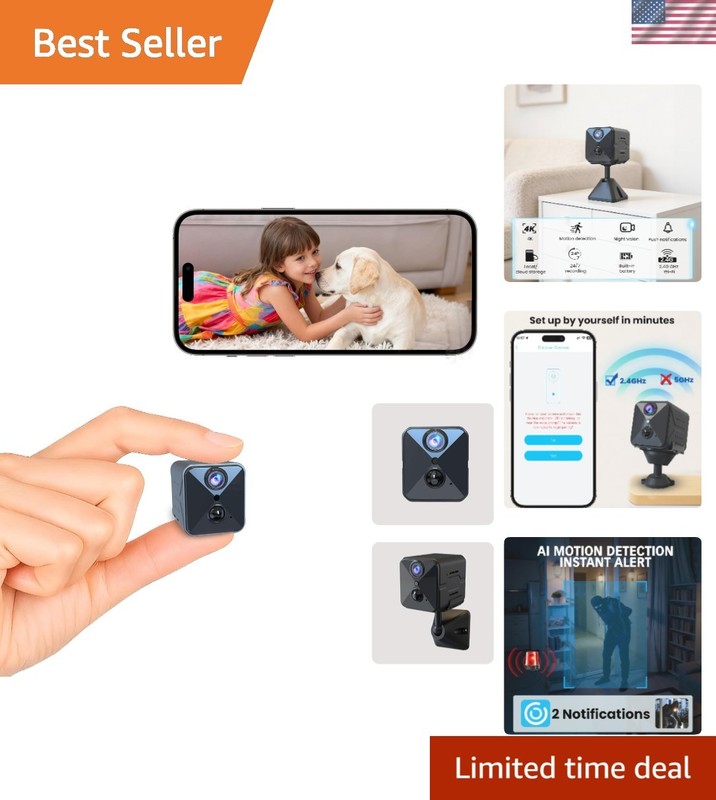 Portable Wireless 4K Security Camera with 100-Day Battery Life & Smart AI Alerts
