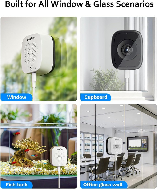 5MP 3K Magnetic Window Camera, Indoor Safeview Camera with Night Vision Full Col gallery