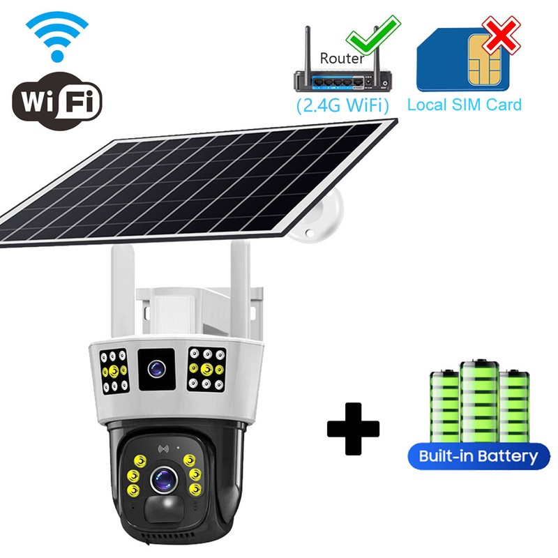 6K 12MP HD Solar Camera 4G SIM Card Wifi Outdoor IP Wireless Security CCTV Surve gallery
