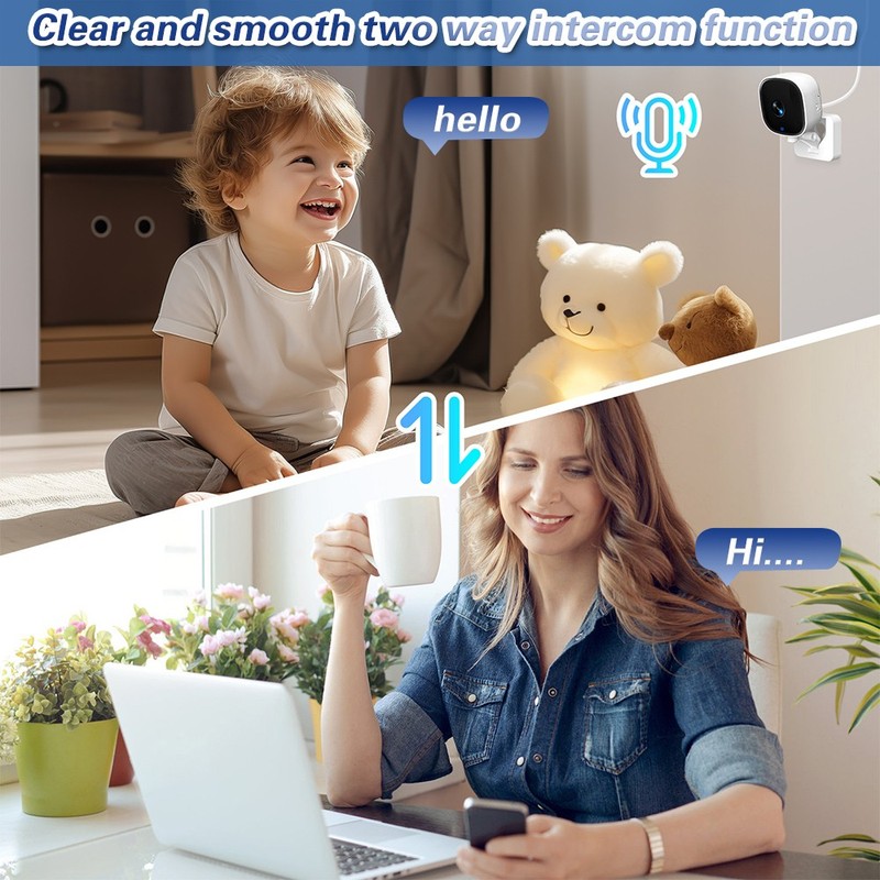 1080P HD WIFI Camara De Seguridad 360° PTZ Monitor Para Casa Interior Con Audio gallery