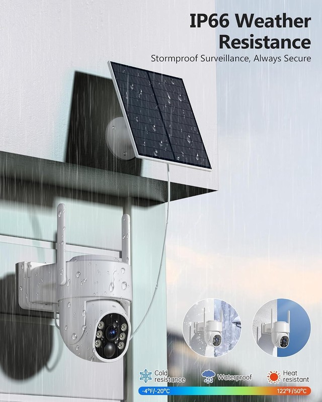 High-Definition 2K Wireless Security Cameras with Color Night Vision, 2-Pack gallery