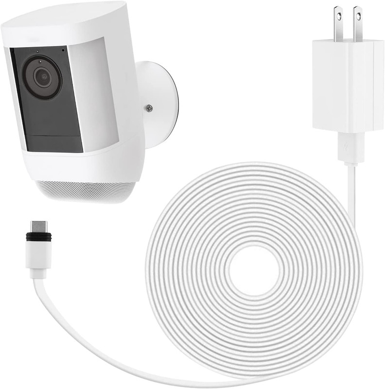 Power Adapter for Ring Spotlight Cam Plus/Pro (Battery), with 25Ft/7.5M Flat Wea gallery