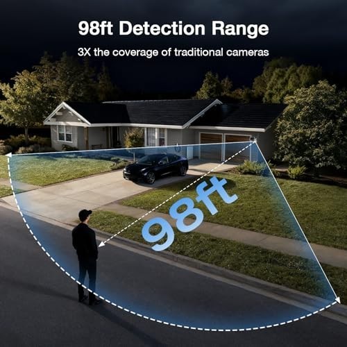 Wireless Outdoor Solar Security Camera, 24/7 Smart Recording, 2K Night Vision, A gallery