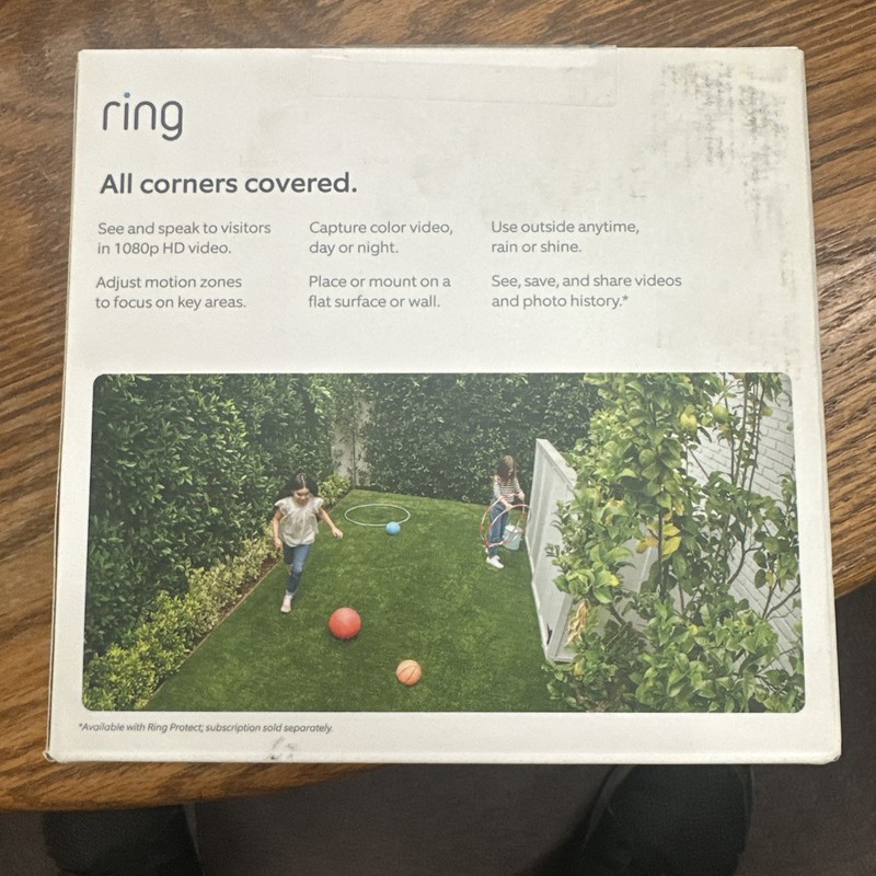 Ring Stick Up Cam Plug-in Wired Indoor/Outdoor Camera Blk / Sealed / Ships Fast gallery