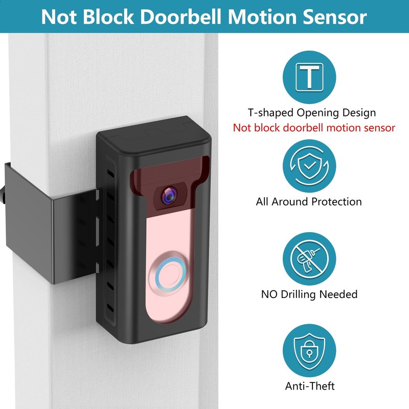 2024 Upgrade Anti-Theft Video Doorbell Mount, Not Block Doorbell Motion Senso... gallery