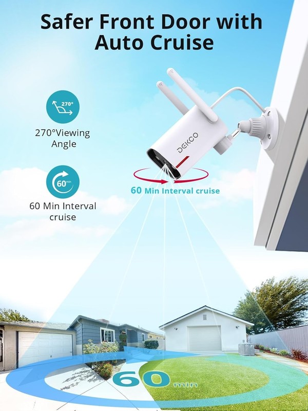 IoT-Ready 2K Outdoor Camera - 180° View, Color Night Vision & Voice Control gallery