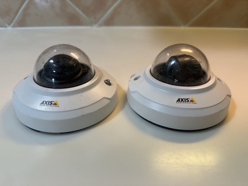 Lot of 2 Axis M3045-V Series Indoor Mini Dome Network Cameras No Cable Used gallery