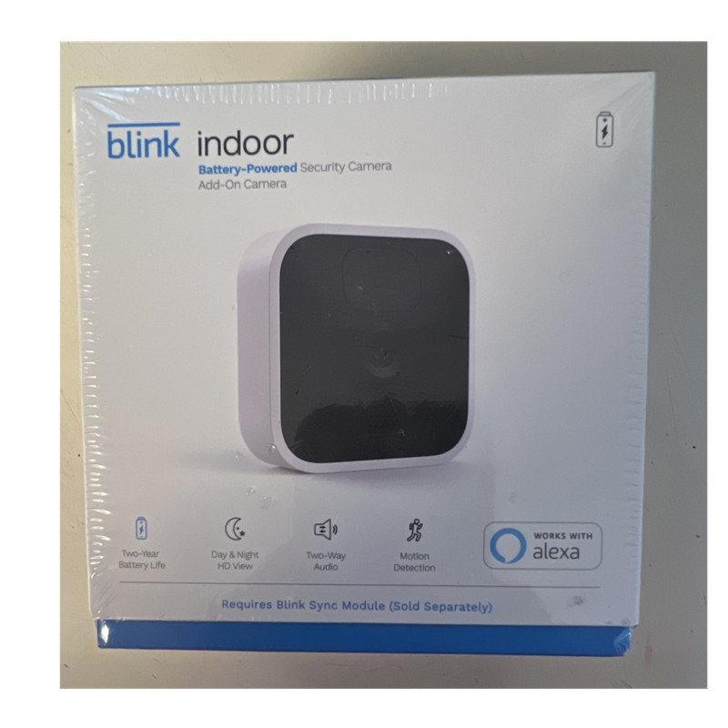 Blink Indoor Add-On Wireless Wi-Fi 1080p Camera Two-Way Audio Night Vision Alexa