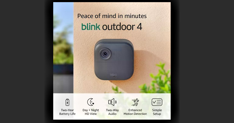 Blink Outdoor 4 Wireless Smart Security Camera, 2 Year Battery Life, 1080p HD gallery