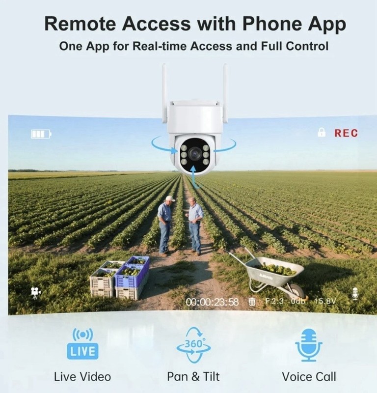 4G LTE Security Camera, Wireless No WiFi ,Solar Powered, Human Detection gallery