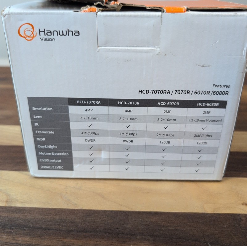 Hanwha Techwin Wisenet HCD-6080R HD+ 2MP Analog HD Dome Camera with Night Vision gallery