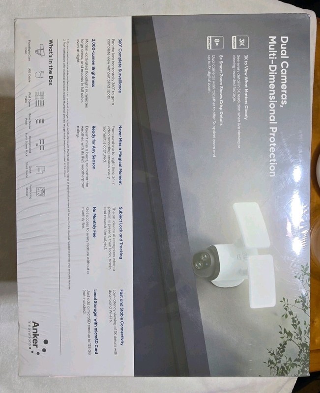 Eufy Floodlight Cam E340 Dual Cameras,see Further,see 360 See Always gallery