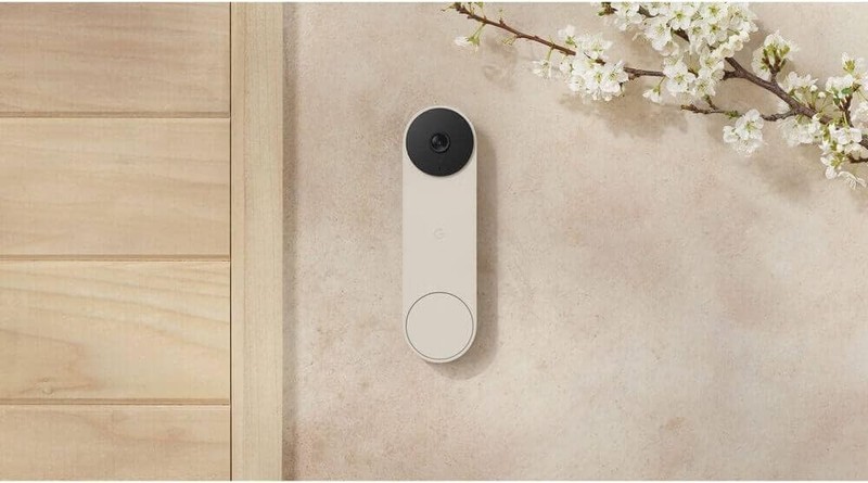 Google - Nest Wi-Fi Video Doorbell - Battery Operated - Linen gallery