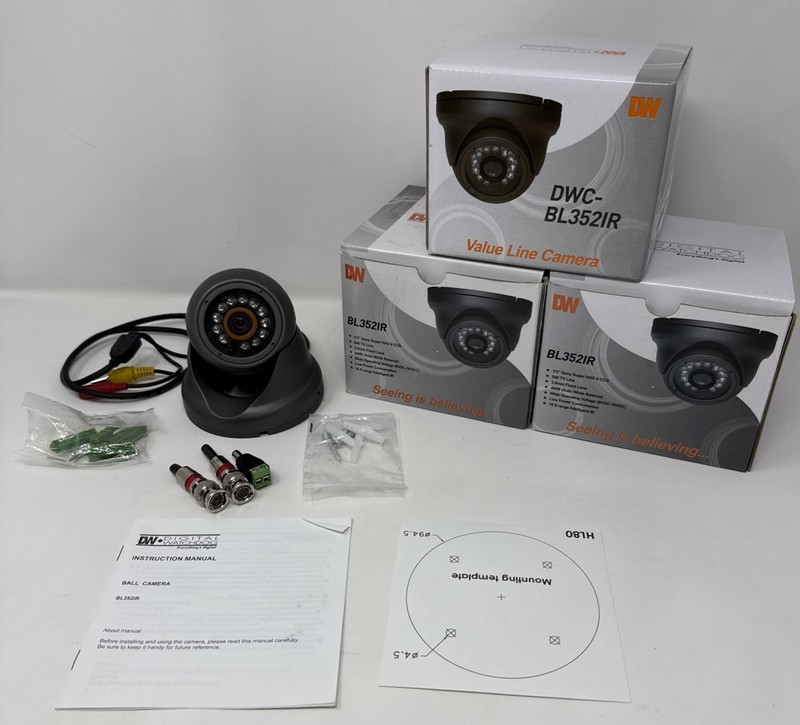 Lot Of 3 Digital Watchdog BL352IR Security Camera CCD. READ!