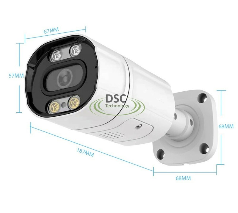 Hikvision Compatible 5MP ColorVu Night Full Color PoE MIC/Speaker Bullet IP Cam gallery