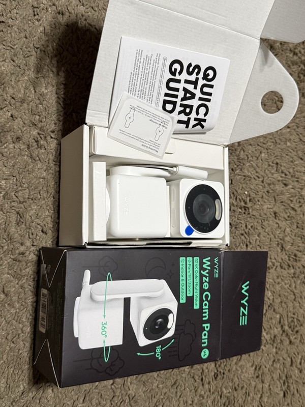Wyze Cam Pan v4, 4K UHD Indoor/Outdoor, Plug-In, Pan/Tilt Security Camera White