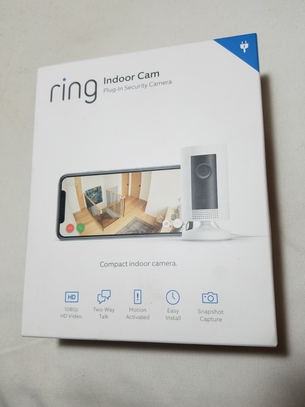 White RING Indoor Night Vision Wifi APP iPhone Security Camara Live View CAM