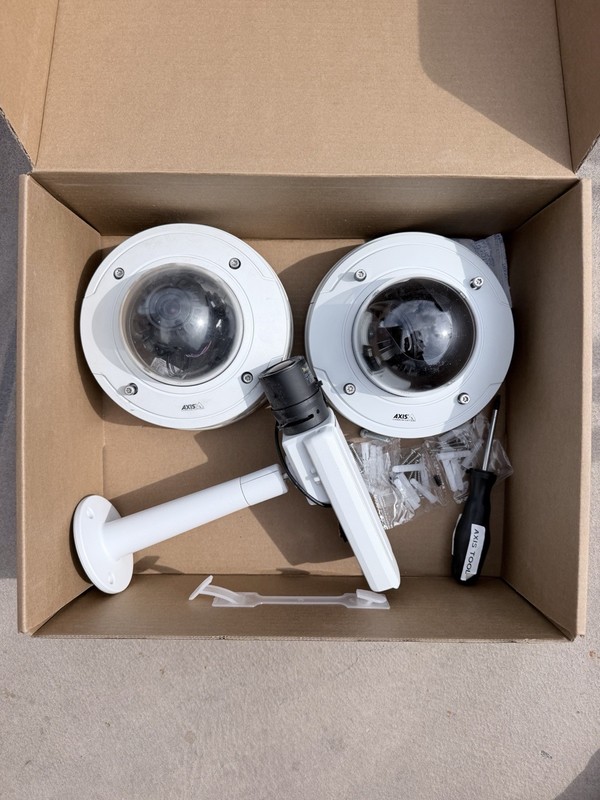 AXIS IP/Network Wired Dome Cameras Lot of 3 Indoor/Outdoor White gallery
