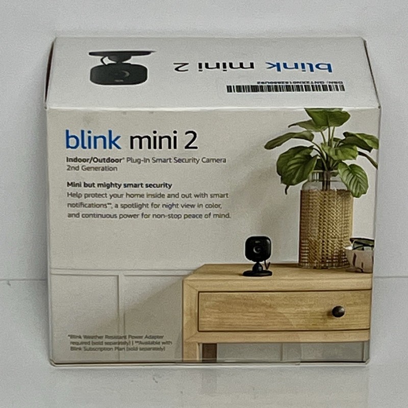 Blink Mini 2 1080p Plug-In Smart Security Camera Black New Sealed gallery