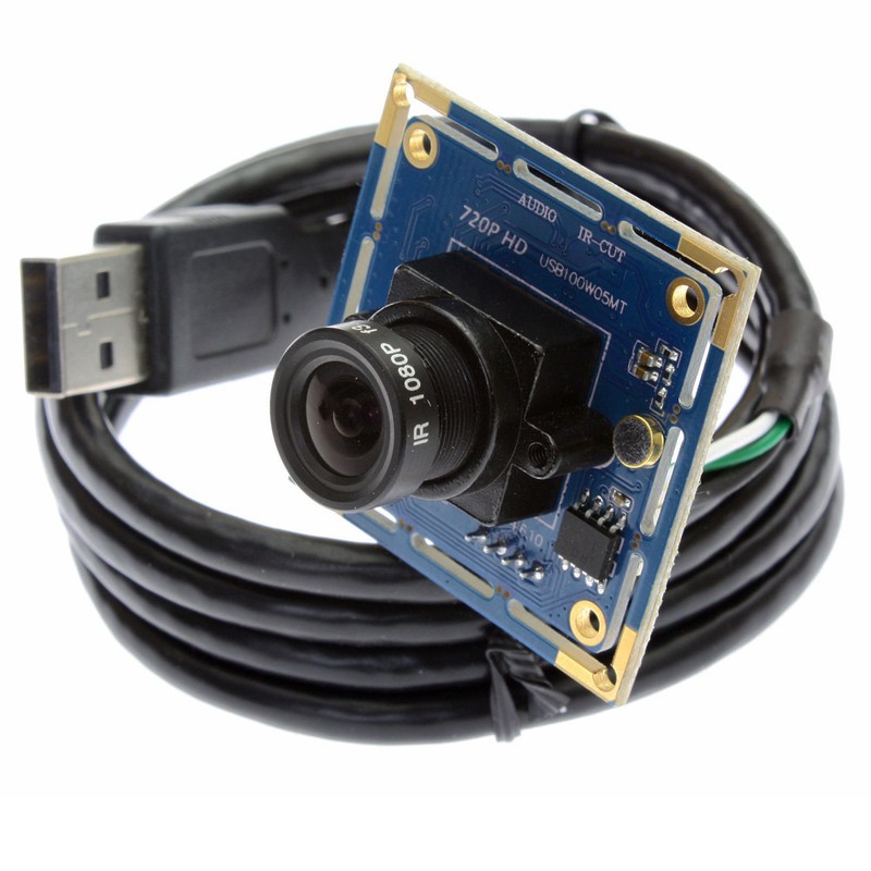 2.8mm Lens Webcam Video 1MP USB Camera Module Board For Windows Android Linux gallery