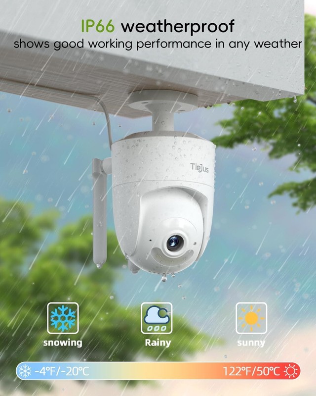 360° Auto Tracking Outdoor Camera with IP66 Waterproof & Alexa Compatibility gallery