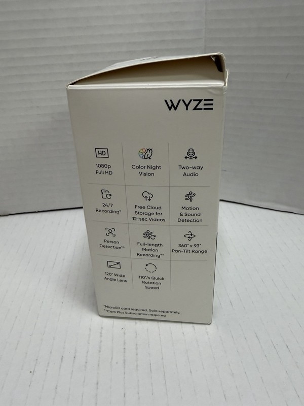 Wyze Cam Pan Indoor Wired 1080p HD Security Camera Color NightVision NEW Sealed gallery