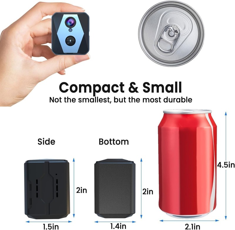 Portable 4K Indoor Camera with AI Detection & 100-Day Standby for Home Security gallery