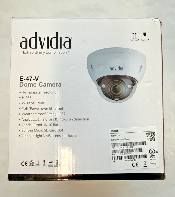 Advidia E-47-V, 4MP Outdoor Vandal Proof IR Dome Camera gallery