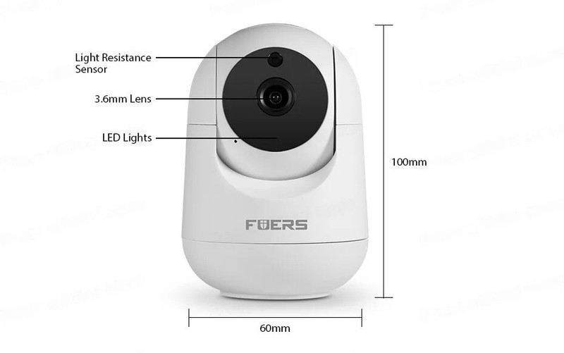Fuers-Caméra IP de surveillance intérieure sans fil, suivi automatique gallery
