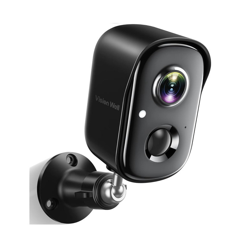 Vision Well 2K Wire-Free Wireless Camera, Waterproof, Night Vision, 2-Way