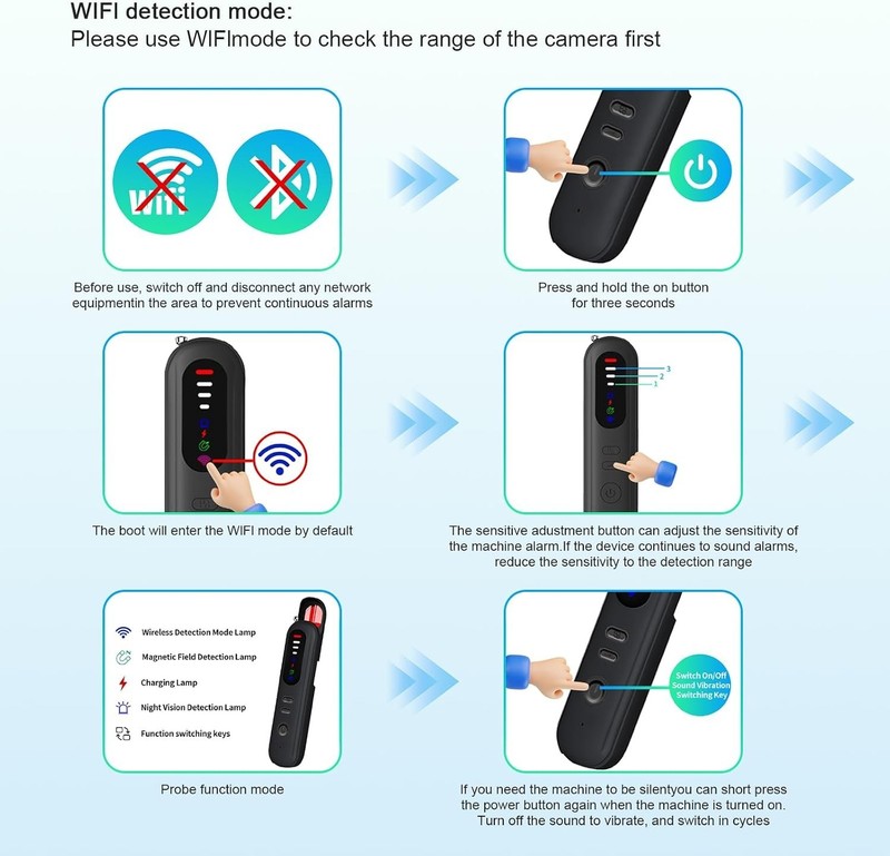Advanced Infrared Hidden Camera Detector - Safeguard Your Privacy Effortlessly gallery