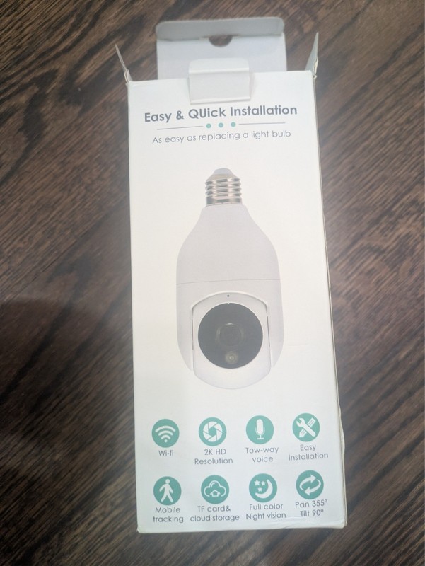 oneware LB Security Camera E27 Light Bulb WiFi 2K Pan Tilt gallery
