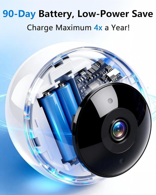 Install-Free Outdoor 2K Security Camera: Magnetic, Weatherproof, Two-Way Audio gallery