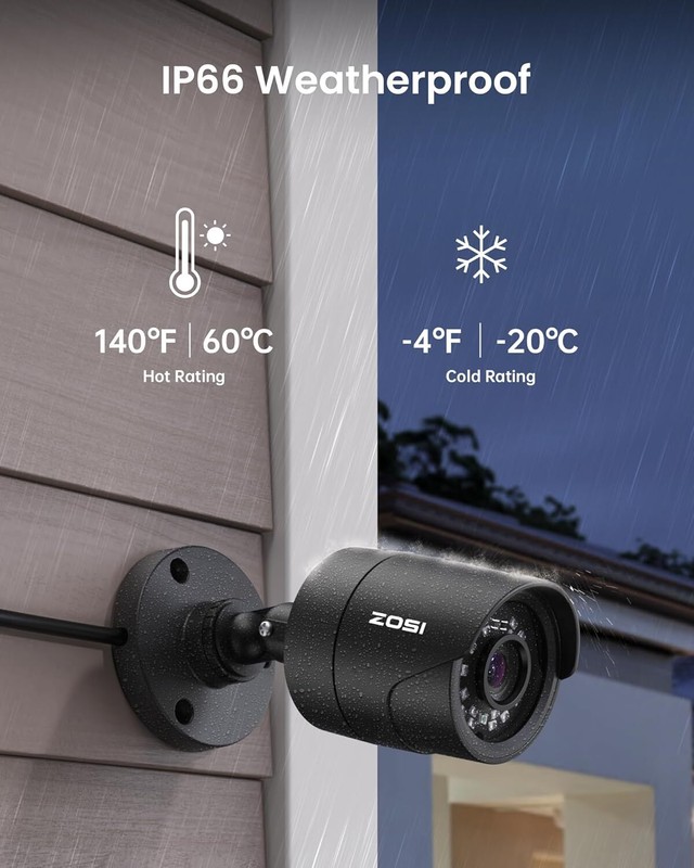 ZOSI 5MP 8CH 3K Lite CCTV Security Camera System AI Human Vehicle Detection 1TB gallery