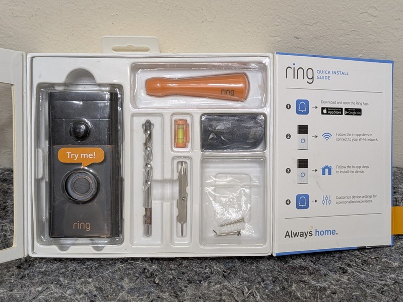 Ring Wi-Fi Enabled Video Doorbell - Venetian Bronze New Open Box - Genuine Ring gallery
