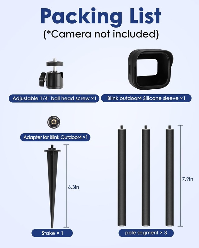 Ground Stake Mount for Blink Outdoor 4/ 2K+ (2025 Model), Metal Spike Pole Mo... gallery