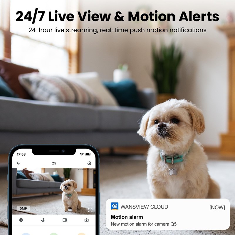Indoor/Baby/Pet with App, 5G&2.4G Wi-Fi, Q5 5MP gallery
