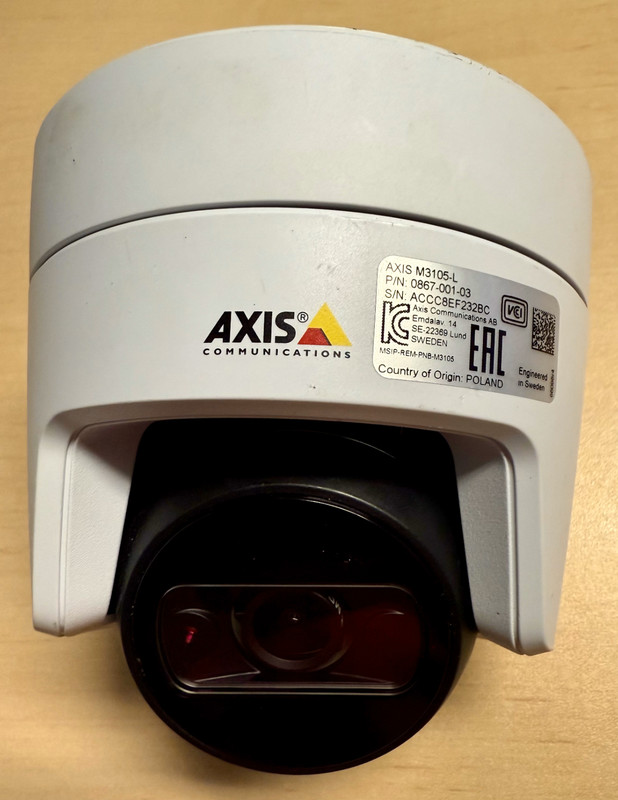 Axis M3105-L Indoor Network Security Camera System – White, Pack of 1