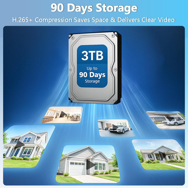 90-Day Outdoor Wireless Security Camera System for Home Surveillance gallery