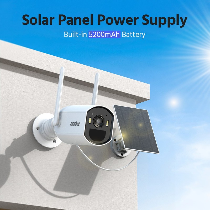 ANNKE 4MP Solar Battery Powered WiFi IP Security Camera System Outdoor Wireless gallery